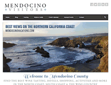 Tablet Screenshot of mendocinovisitors.com